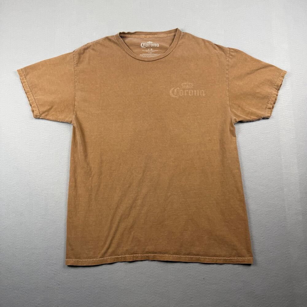 Corona Extra Graphic T Shirt Brown Beer Logo Large